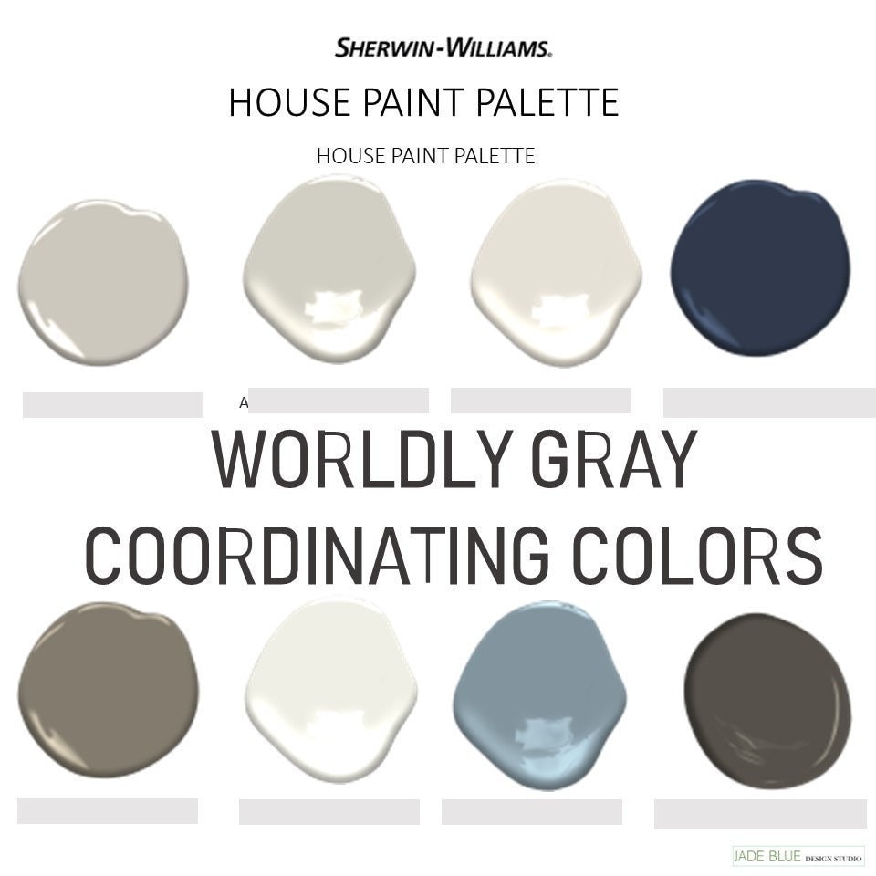 WORLDLY GRAY Coordinating Colors Modern Interior Home Prepacked Paint