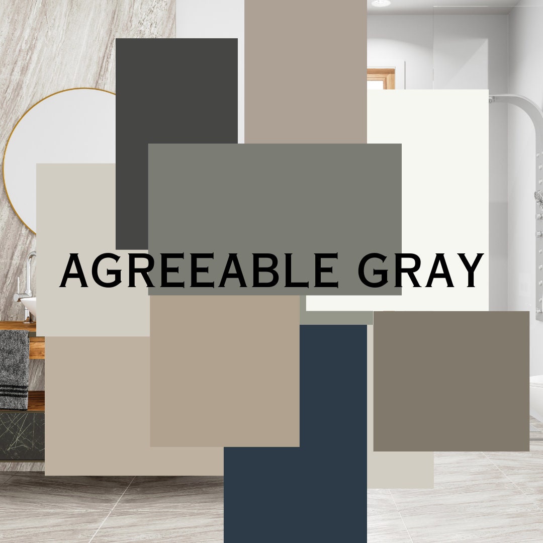 AGREEABLE GRAY Sherwin Williams Interior Paint Palette -prepacked Paint ...