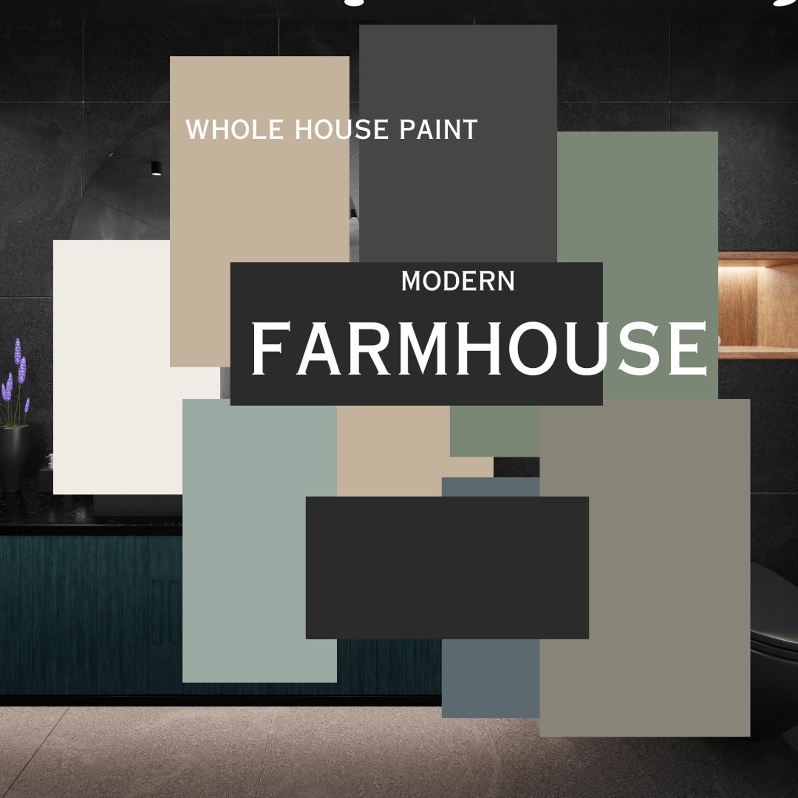 MODERN FARMHOUSE Sherwin Williams Interior Paint Palette -prepacked ...