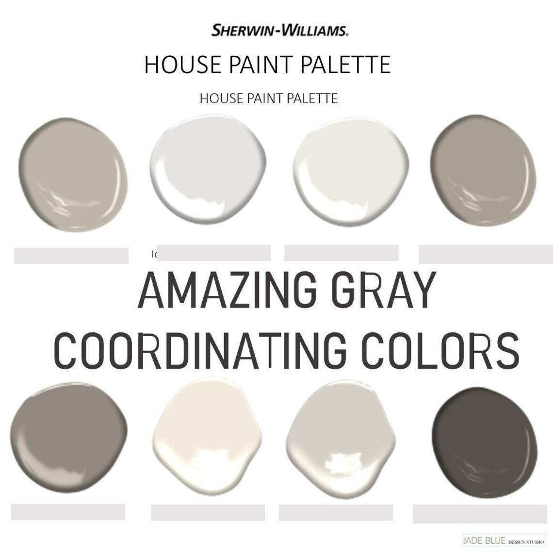 AMAZING GRAY Coordinating Colors Modern Interior Home Pre-packed Paint ...
