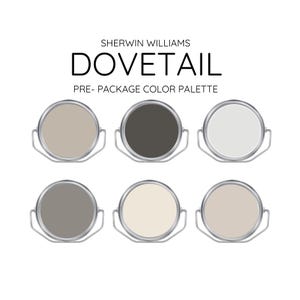 DOVETAIL coordinating Colors Modern interior home- Pre-packed paint palette - Sherwin Williams paint - Whole House Paint Colors