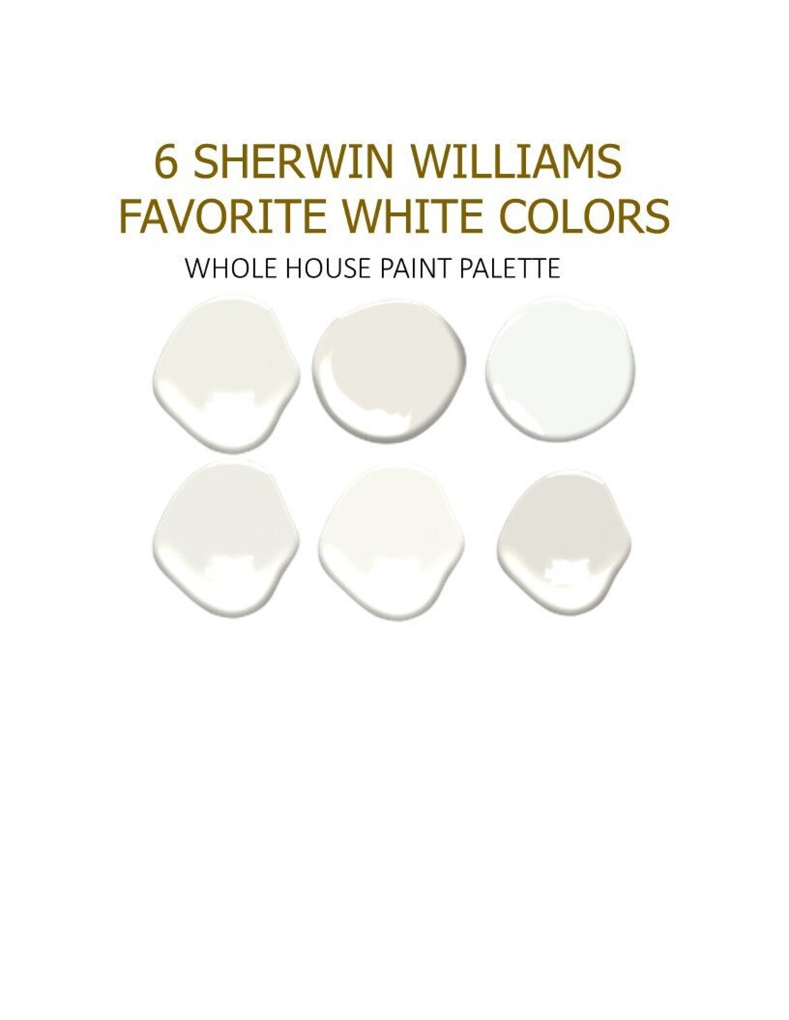 6 Favorite Sherwin Williams Interior White Paint Palette Prepacked
