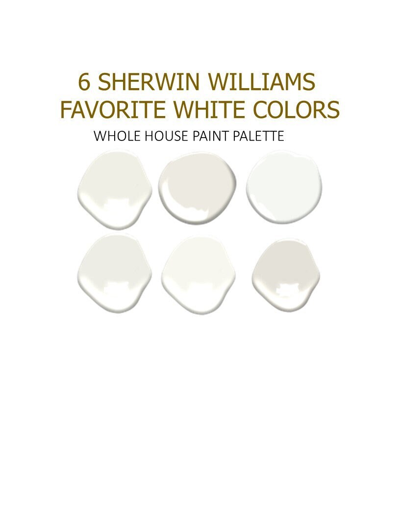 6 Favorite Sherwin Williams Interior White Paint Palette Prepacked