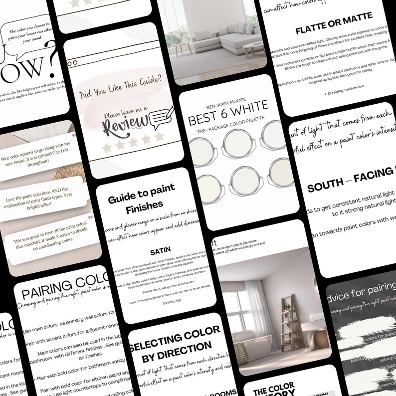 BEST 6 WHITE Coordinating Colors Modern Interior Home Prepacked Paint