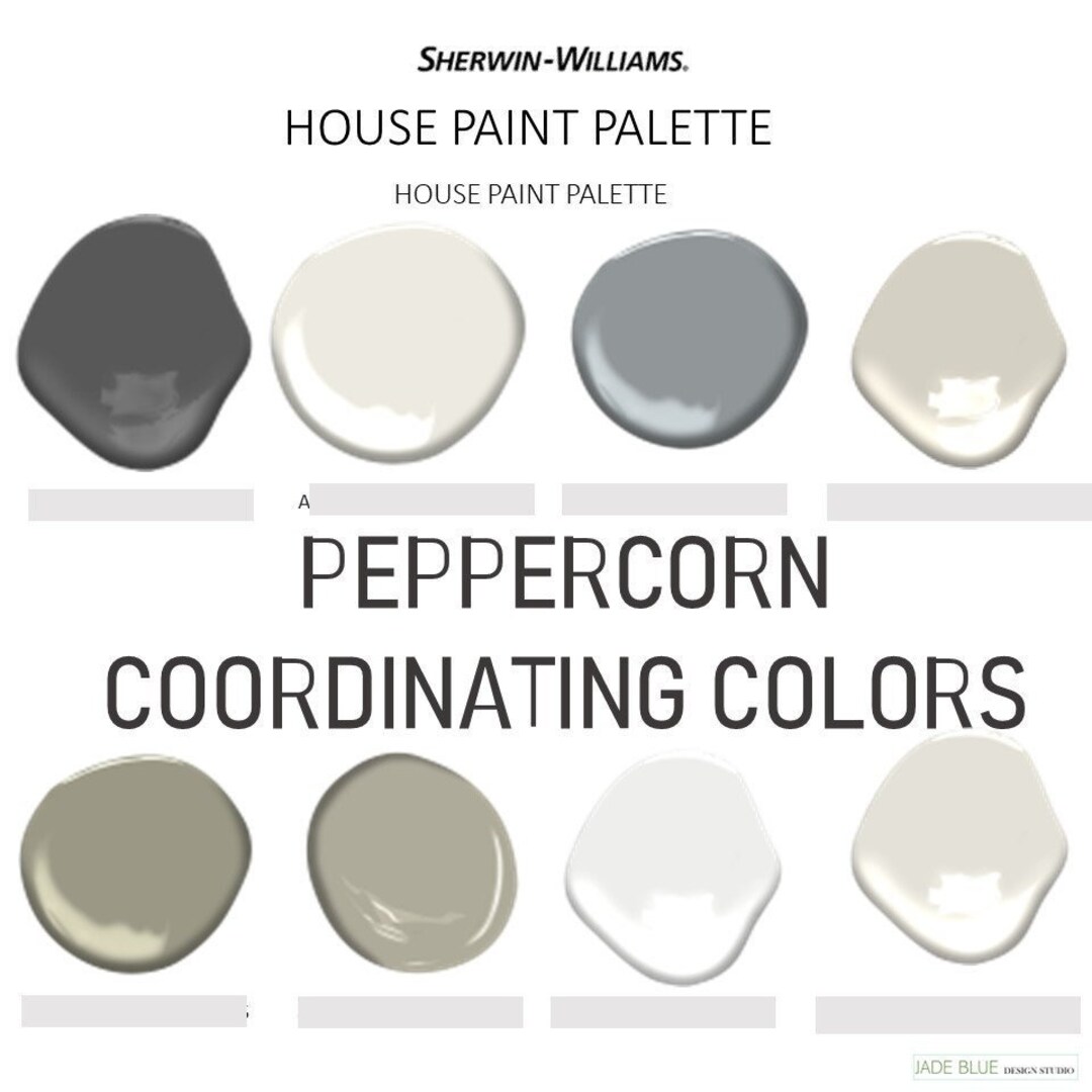 PEPPERCORN Coordinating Colors Interior Paint Palette Etsy