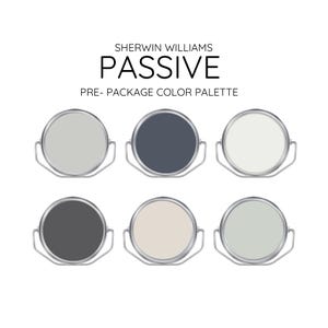 PASSIVE coordinating Colors Modern interior home- Pre-packed paint palette - Sherwin Williams paint - Whole House Paint Colors