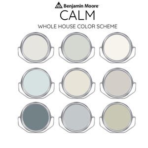 CALM Benjamin Moore Innenfarbenpalette - Vorgepackte Farbpalette, moderne Innenfarbe - ganze Hausfarben