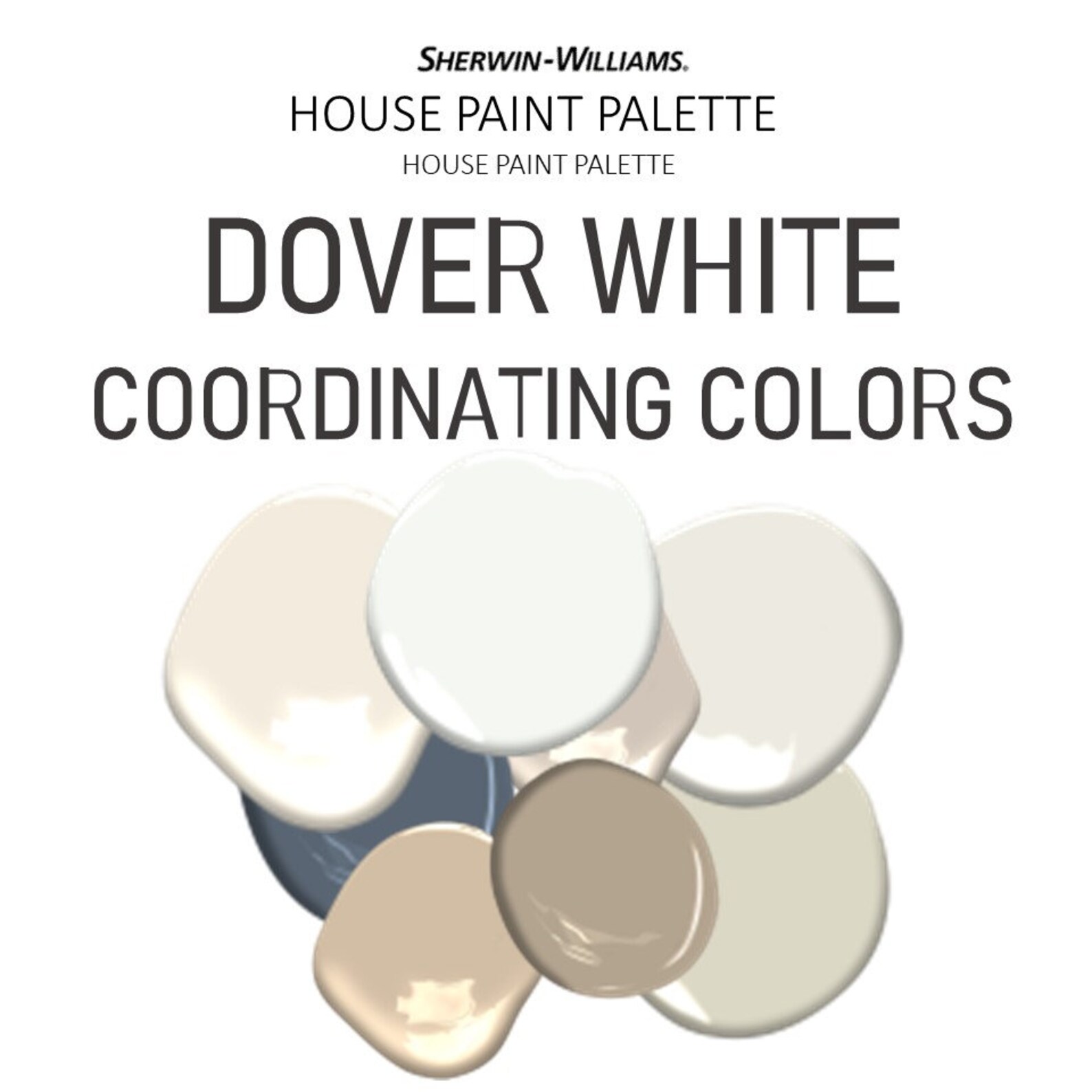 DOVER WHITE Coordinating Colors Interior Paint Palette Etsy