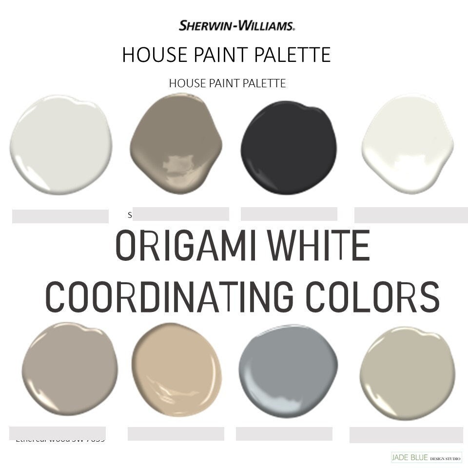 ORIGAMI WHITE Coordinating Colors Modern Interior Home Etsy
