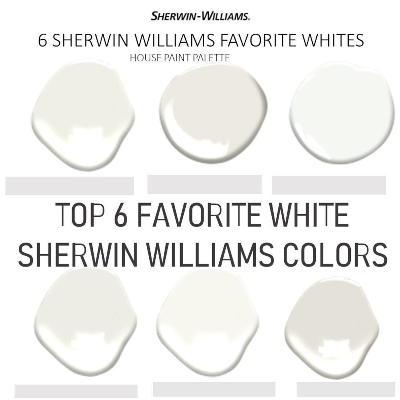 6 Favorite Sherwin Williams Interior White Paint Palette Prepacked