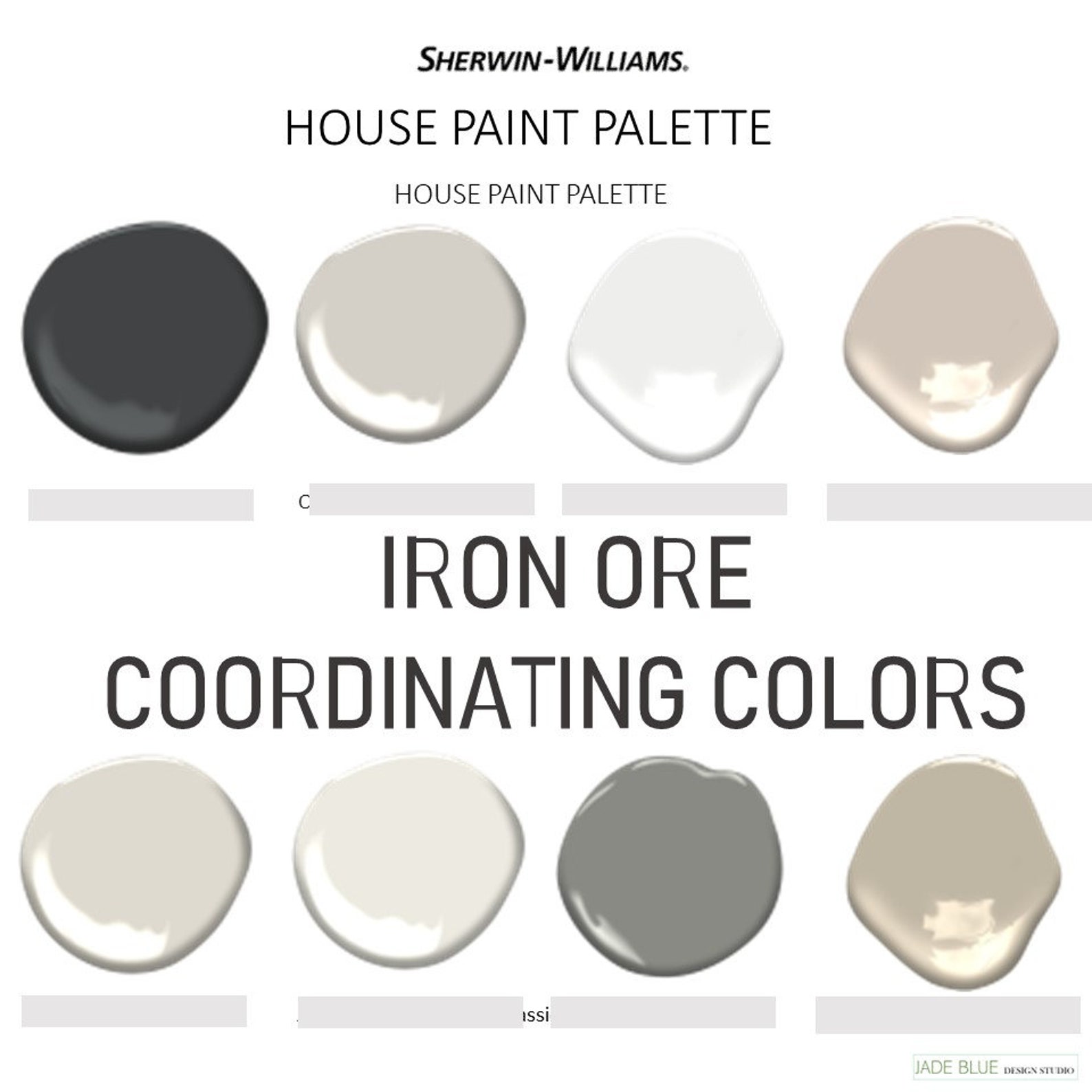 IRON ORE Coordinating Colors Interior Paint Palette Etsy
