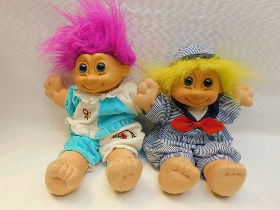 Vintage Russ Troll Kidz Skippy Doll Yellow Hair Sailor Suit W/ Etsy