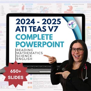 ATI TEAS V7 Comprehensive PowerPoint by NurseCheung | 650+ Slides | DIGITAL download