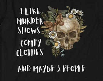 Maglietta grafica con teschio di Murder Shows, maglietta Sassy Mom