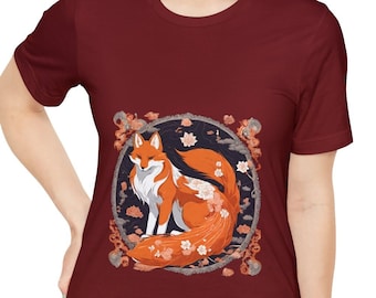 Kitsune Fox Spirit T-shirt: Japansk anime-grafiktröja
