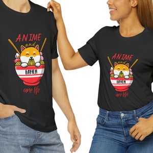Anime and Ramen Life Shirt, Kawaii TShirt, Ramen Shirt, Japanese Food Tee, Aesthetic Shirt, Japanese Shirt, Anime Shirt, Graphic Japan Tees