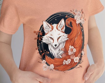 Kitsune Fox Spirit T-shirt: Japansk anime-grafiktröja