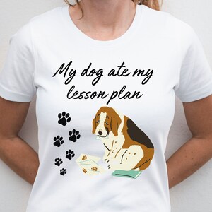 Hund Ate My Lesson Plan, Lehrer Geschenk, Zurück zur Schule Lehrer Shirt, Lehrer Wertschätzung Geschenk, Lehrer Shirt