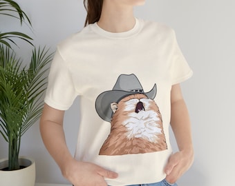 Western Cat Tee Cowboy Cowgirl SVG Shirt Cat Lover Gift Funny Cat TShirt Cat Mom Meowdy Shirt Cute Cat Meme Tee Trendy Country Girls Shirt
