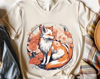 Kitsune Fox Spirit-tröja: Japansk anime-tröja med grafisk design