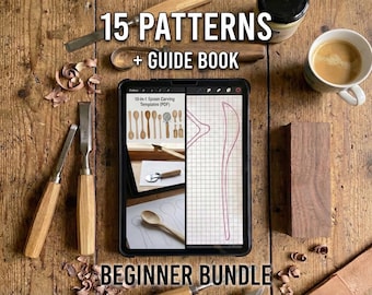 Spoon Carving Patterns & Guide | Beginner Woodworking PDF | Wood ...