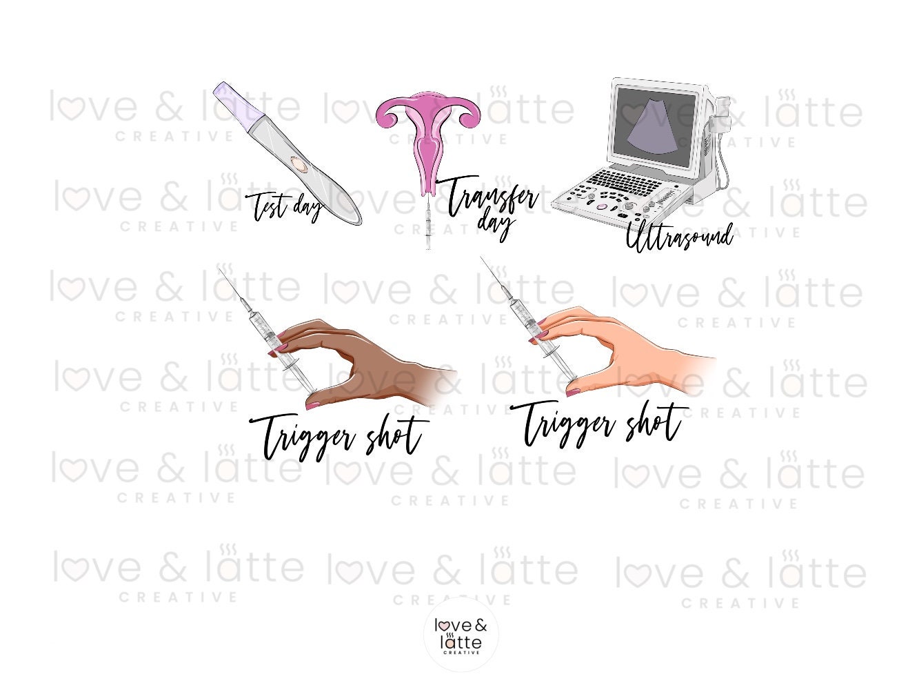 IVF Planner Printable Ivf Stickers, Fertility Stickers Pregnancy ...