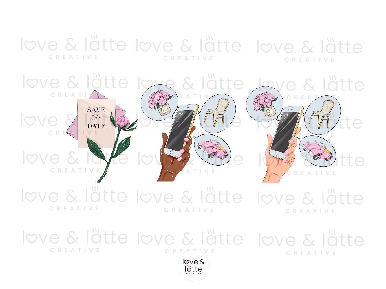 Printable Wedding Stickers Digital Wedding Planner, Wedding Clipart ...