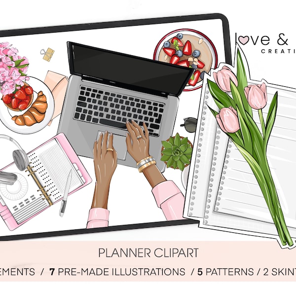 Office clipart Planner girl clipart, Girl boss clipart Office girl clipart, Business clipart Commercial use