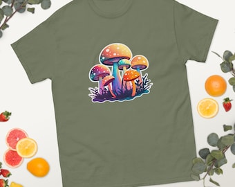 Colorful Mushroom Shirt: Trippy Fungi Cottagecore Tee