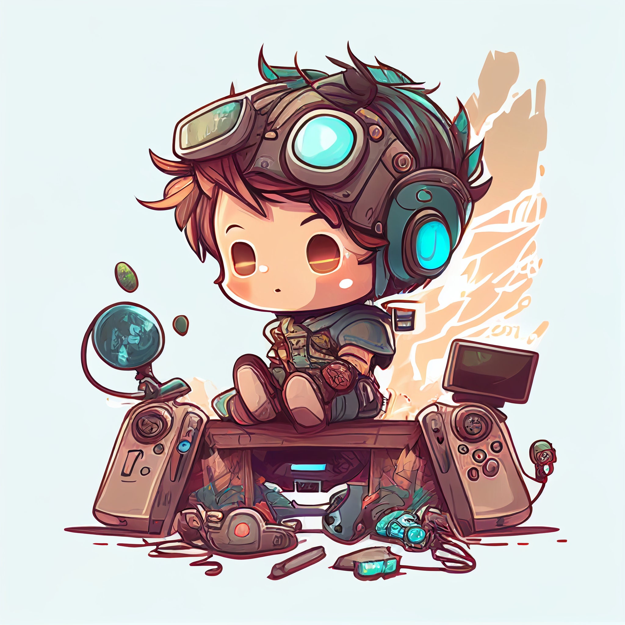 Chibi Avatar Icon with Background - Artists&Clients