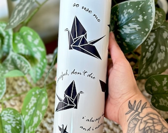 Manacled Paper Cranes Stainless Tumbler 20 oz Dramione Tumbler/ Coffee Mug