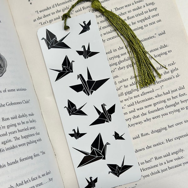 Dramione Manacled Paper Cranes Bookmark, Fanfic, Fanfiction, Gifts for readers, cute bookmark