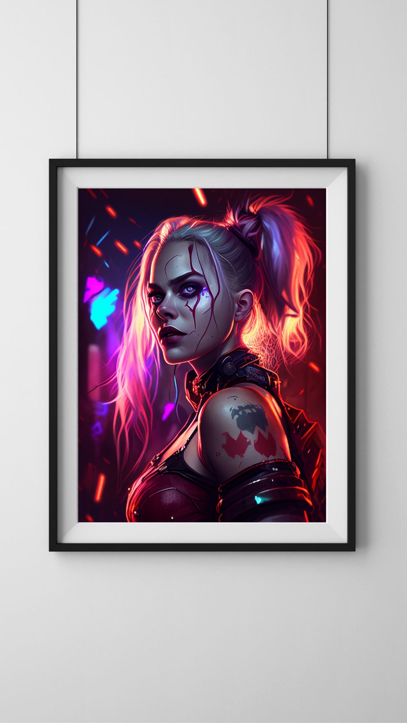 Harley Quinn Poster Harley Quinn Art DC Comics Wall Art Etsy
