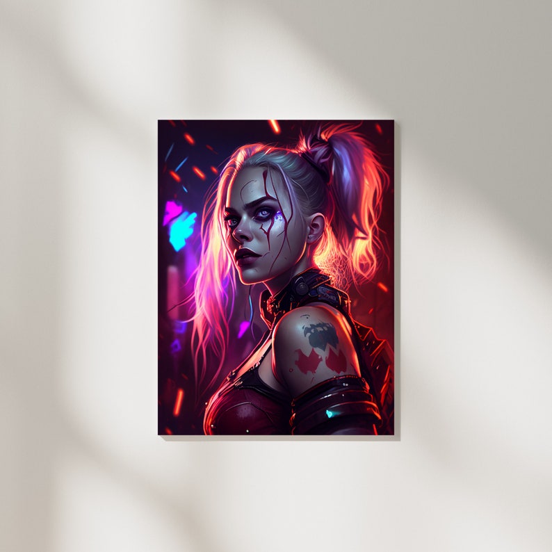 Harley Quinn Poster Harley Quinn Art DC Comics Wall Art Etsy