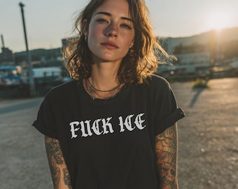 Fuck ICE No Cages No Exceptions Shirt, Comfort Colors Crop Top, Political Protest Tee, Human Rights Graphic Shirt, Activist Streetwear