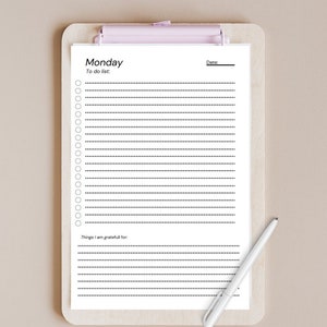 Minimal to Do List Printable, Simple Tasks List Template, Productivity ...