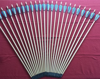 Traditional Wooden Arrows Custom Handmade (20lbs - 70lbs)