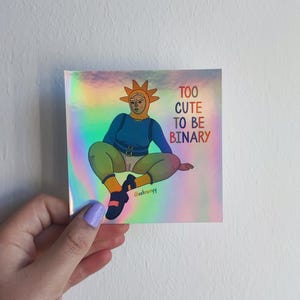 Queeres Sticker-Set | 4 Holografische Sticker (10x10cm)| LGBTQ+ Pride