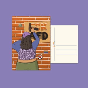 Postkarte "FCK AFD"| Antifaschistische Illustration | DIN A6