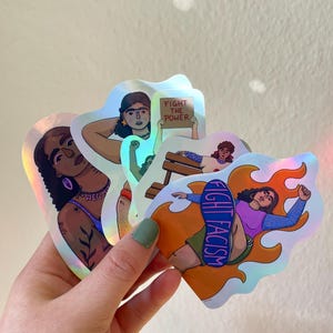 Feministisches Sticker-Set  | Holographische Sticker | Wasserfest & Glänzend