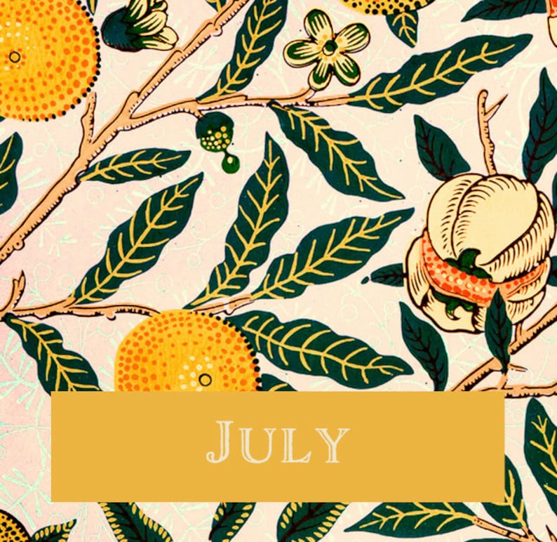 William Morris Perpetual Calendar PDF Digital Download Etsy