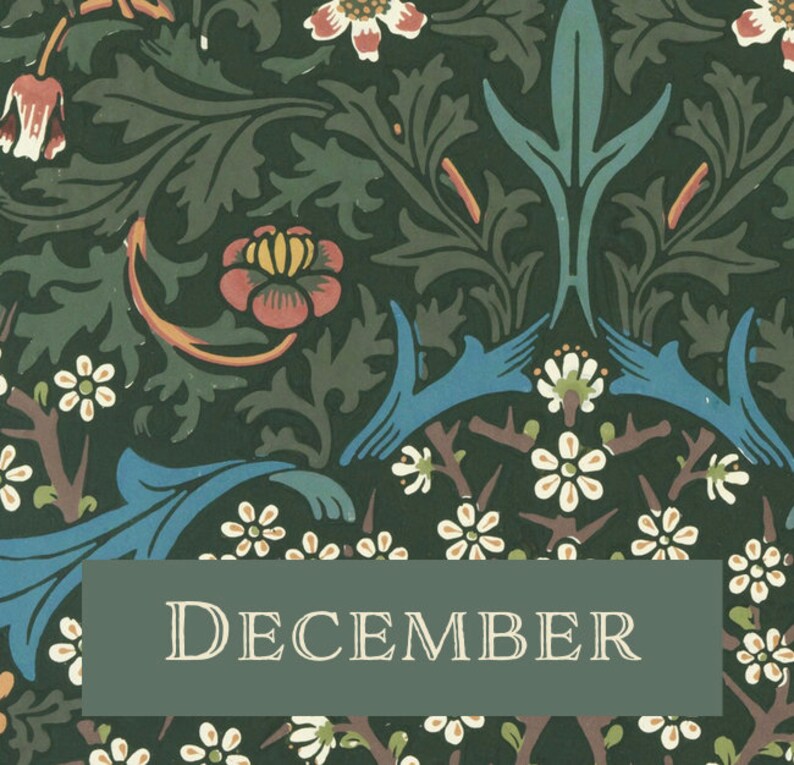 William Morris Perpetual Calendar PDF Digital Download Etsy