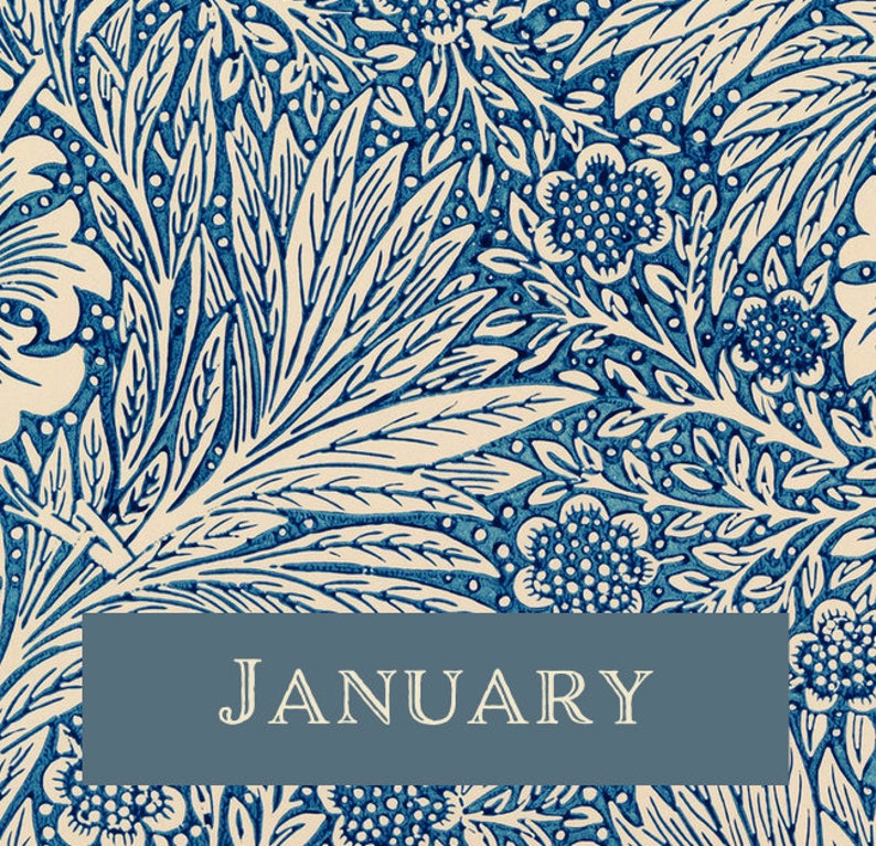 William Morris Perpetual Calendar PDF Digital Download Etsy