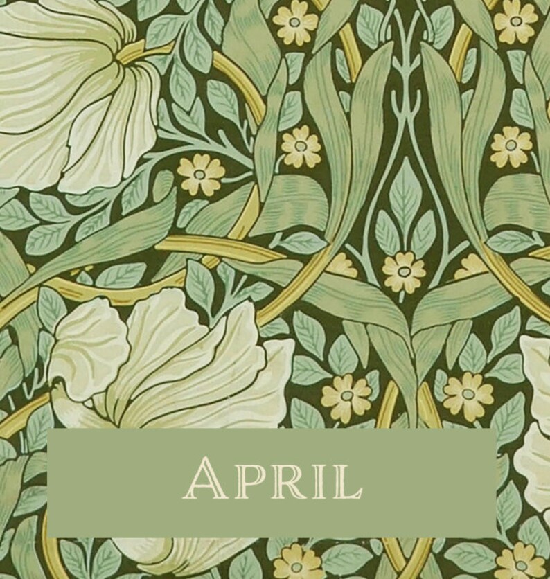 William Morris Perpetual Calendar PDF Digital Download Etsy