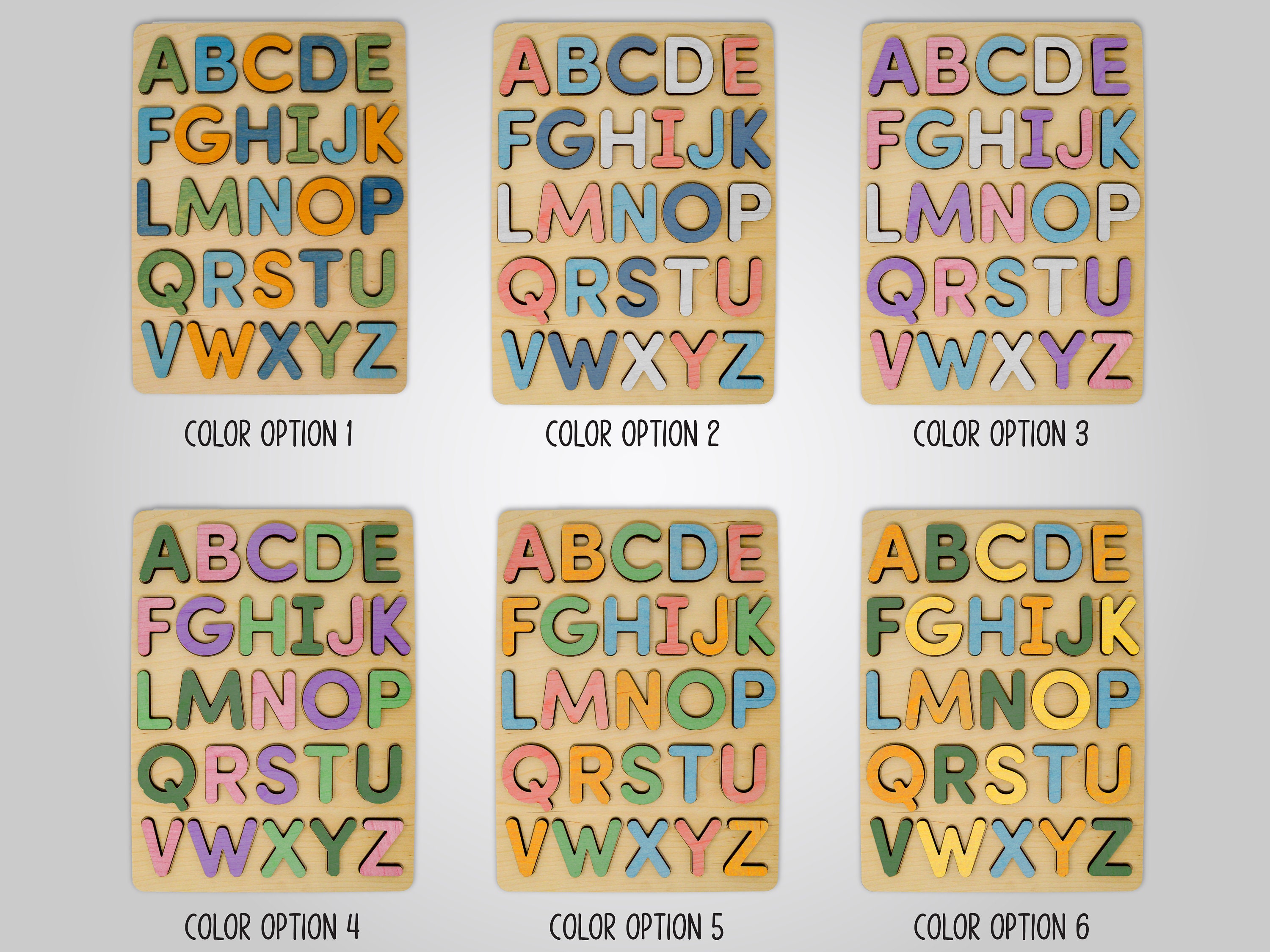 Handmade Personalized ABC Board | Custom Wooden Alphabet Sensory ...