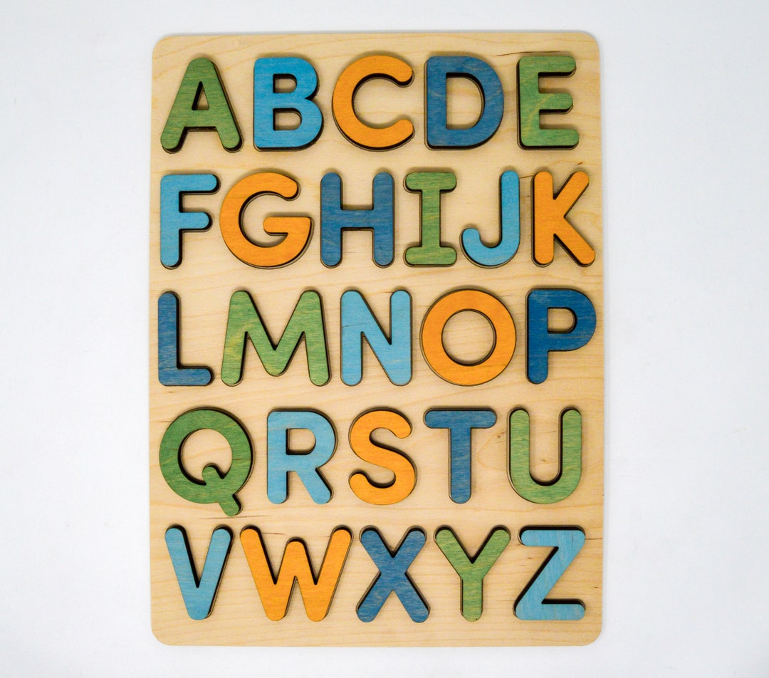 Handmade Personalized ABC Board | Custom Wooden Alphabet Sensory ...