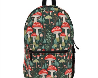 Cottagecore Mushroom Backpack, Red Cap Mushroom Decor, Aesthetic Backpack Women, Best Gifts For Her, Christmas Gift, Back To School Gifts