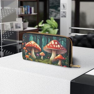 Verzauberte Pilz-Waldreißverschluss-Mappen-Frauen-Geldbeutel, Natur-Liebhaber-Spielraum-Kupplung, niedliches Weihnachtsgeschenk-beste Geburtstagsgeschenke für sie, Boho Chic