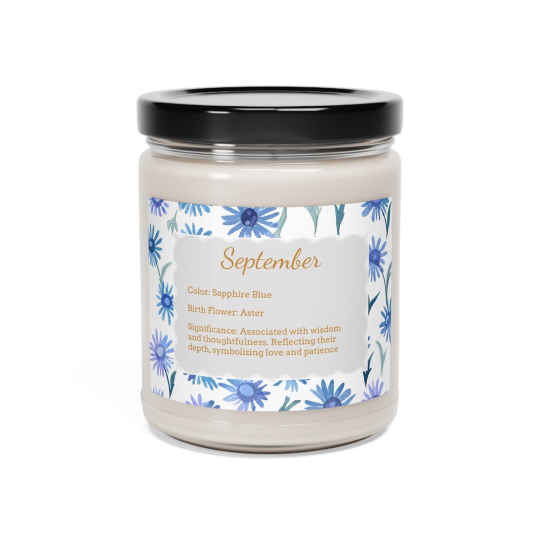 Birth Flower Candle Birth Month Candle September Birthday Etsy