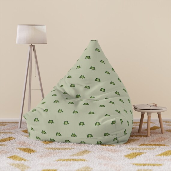 Cute Frog Bean Bag Chair Cover S Custom Bean Bag Green Aesthetic